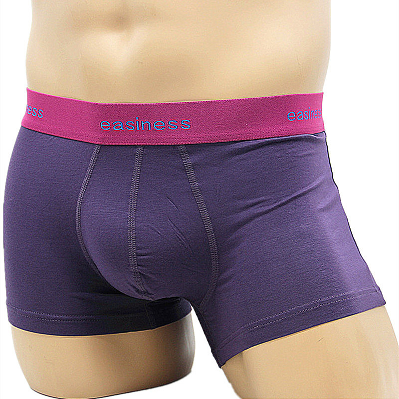 男士粘胶纤维U凸青年透气平角裤