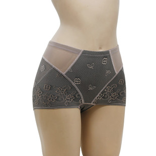 娇兰蒂诺7842女士速干锦纶收腹中高腰小平脚裤 头 透气镂空排湿内裤