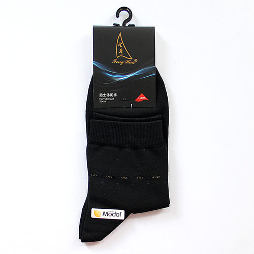 丰华四季莫代尔男士中筒休闲袜子