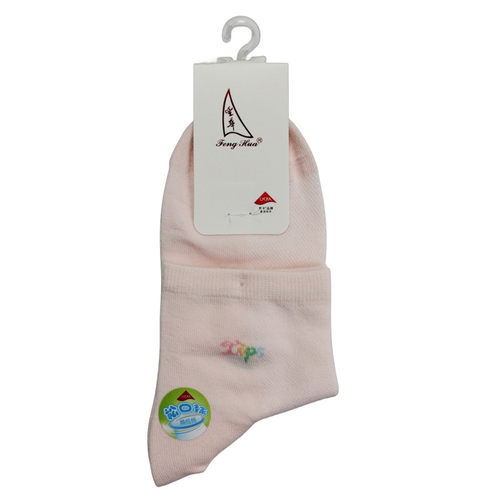 丰华春秋精梳棉吸汗女士松口袜子