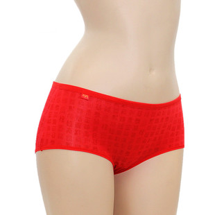 衩青年鸿运舒适短潮裤 头 女士中腰本命年红色贴身平角裤 依之舍内裤