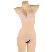 女冰丝比基尼性感游泳衣温泉沙滩镂空泳装 叶子媚三点式 内衣套装