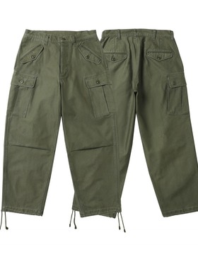 ACE浮生出品石磨旧化硫化染高密野战丛林多口袋宽松锥形工装裤