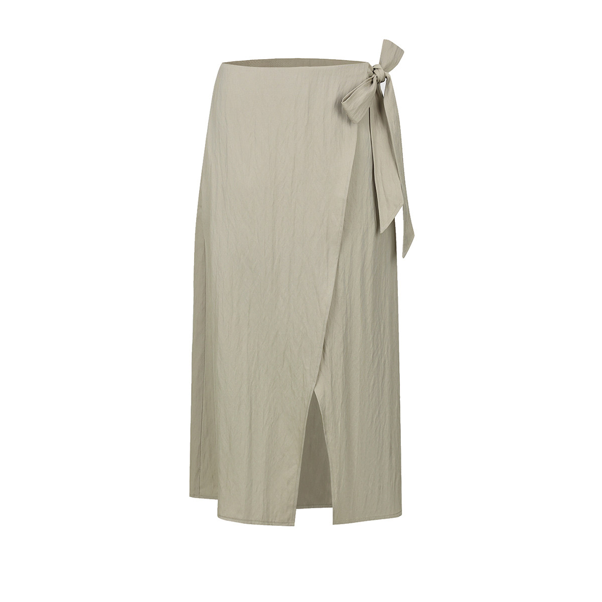 UR&DC2025夏季新款高级感时尚摩登气质蝴蝶结系带开衩半身裙长裙