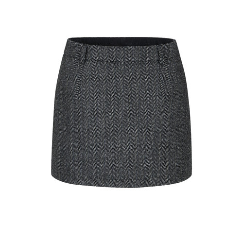 UR&DC2024秋冬新款法式气质高级感通勤高腰显瘦短款A字半裙女短裙