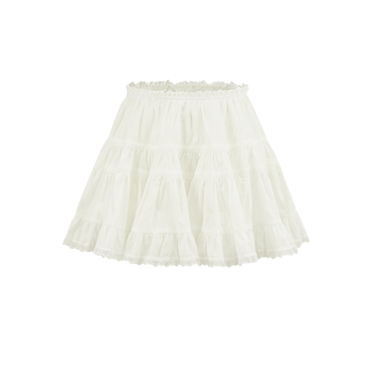 UR&DC2025夏季新款法式气质波嬉风氛围感蕾丝花边短款半裙A字短裙