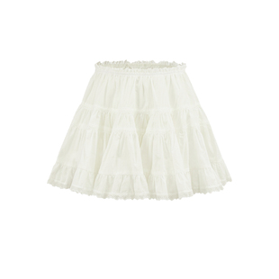 UR&DC2025夏季新款法式气质波嬉风氛围感蕾丝花边短款半裙A字短裙