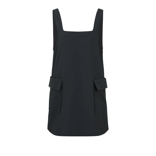 UR&DC2025春季新款复古工装风都市休闲立体贴袋无袖背心式连衣裙