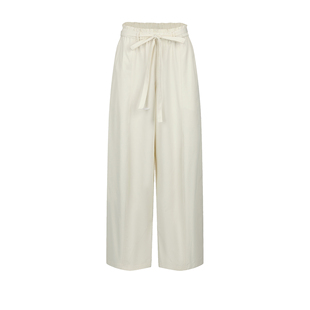 UR&DC2026春季 休闲气质简约松紧腰腰带系带宽松阔腿裤 女长裤 新款