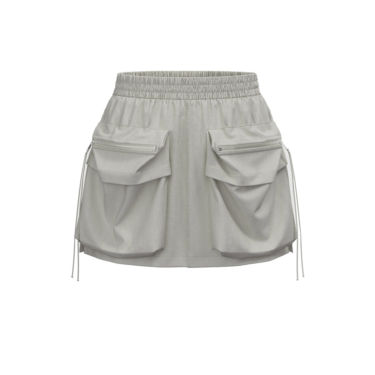 UR&DC2025夏季新款工装风松紧腰大口袋装饰超短款防晒半裙女短裙