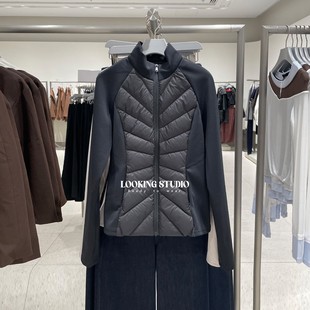 UR&DC2025冬季新款设计感简约绗缝收腰修身轻薄羽绒服女薄款外套