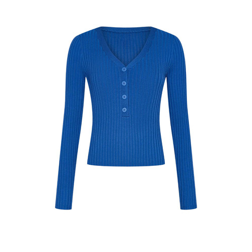 UR&DC2026春季新款法式气质百搭基础款修身V领长袖针织衫女薄开衫