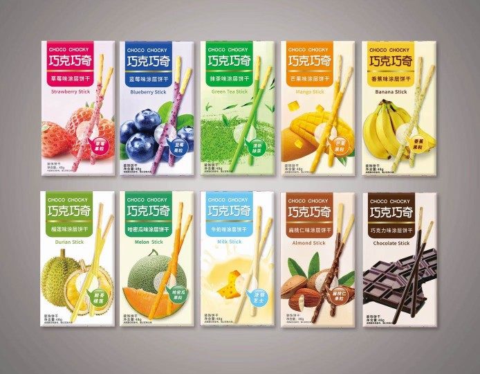 饼干,夹心装饰饼干,巧克巧奇48克牛奶味涂层饼干