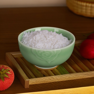 精品青瓷祥云家用米饭碗创意陶瓷4.5英寸碗中式 餐具酒店饭店小碗