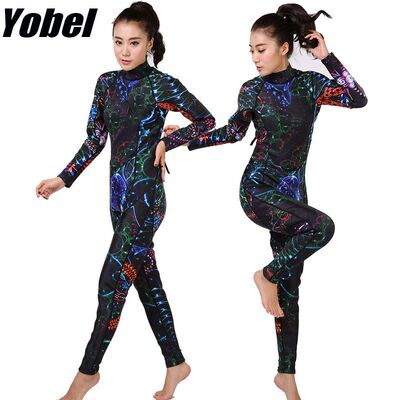 yobel一件代发 女士3MM连体加厚保暖冬泳浮潜服潜水衣