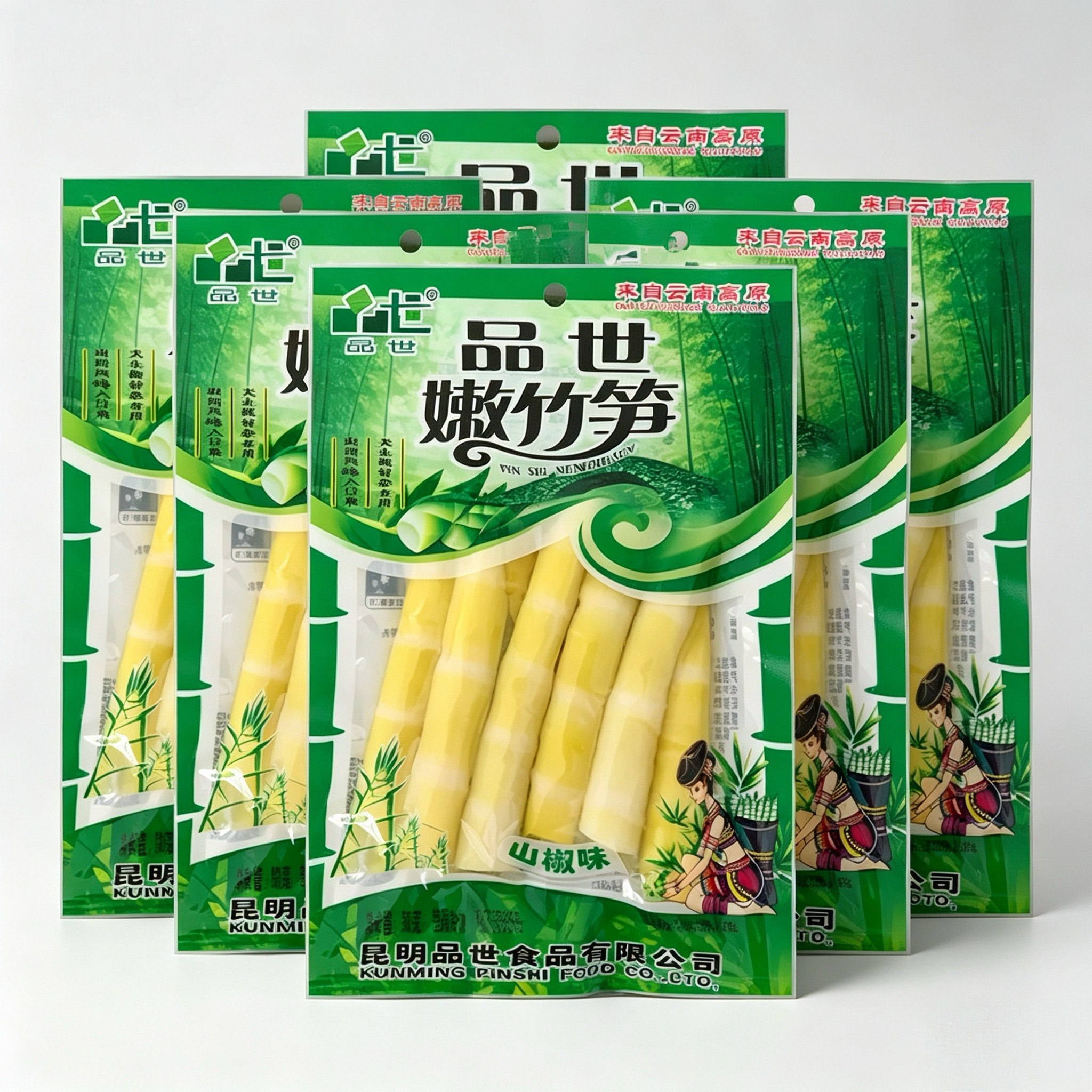 品世泡椒竹笋90g/袋山椒鲜竹笋脆嫩竹笋酸辣竹笋特产即食小笋尖