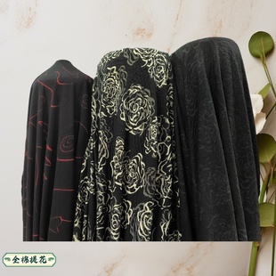 数码印花印染全棉针织提花布料百搭柔垂加厚打底衫连衣裙服装面料