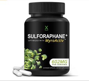 美国成人萝卜硫素602毫克西兰花辣木籽肝脏健康细胞Sulforaphane