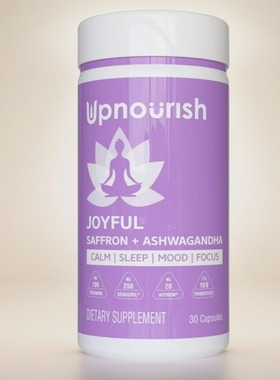 美国成人醉茄藏红花胶囊Ashwagandha Saffron 情绪平静疲劳缓解