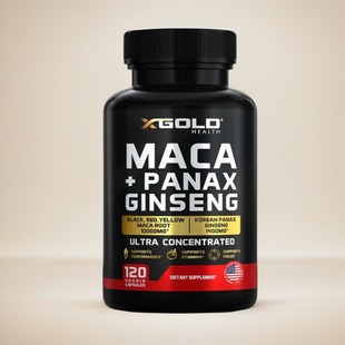 美国成人玛咖红参胶囊Maca Root Korean Panax Ginseng保健免疫力