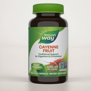 美国辣椒素胶囊Nature's Way Cayenne Pepper消化循环支持180粒