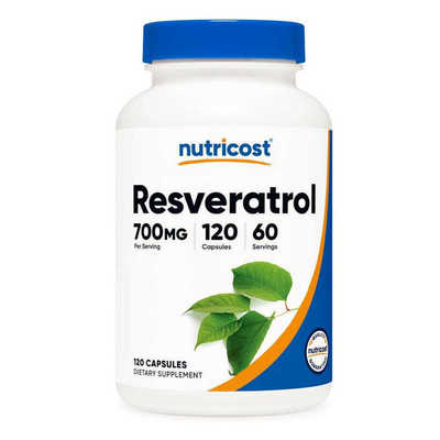 美国Nutricost Resveratrol 白藜芦醇胶囊成人保健关节皮肤120粒