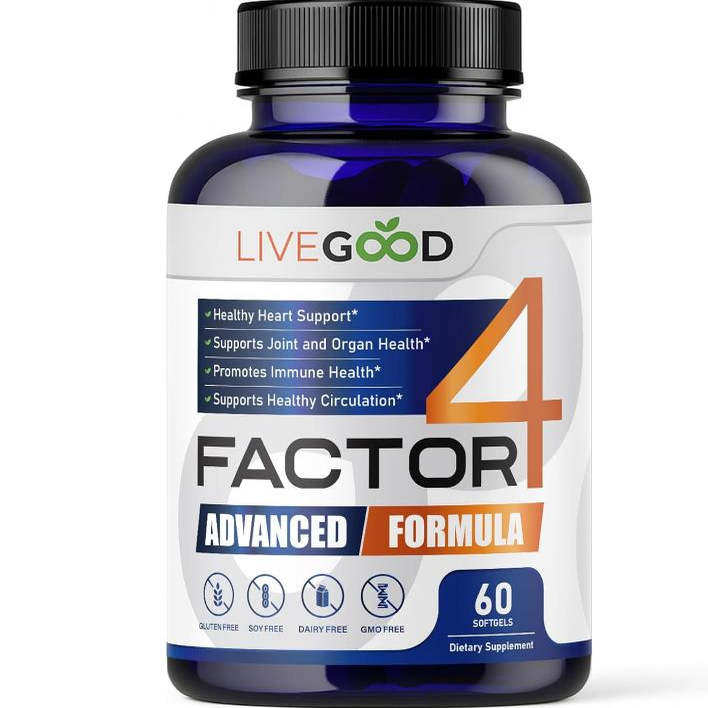 LIVEGOOD Factor 4 Omega 3含EPADHA辅酶Q10姜黄60粒成人心脑保健