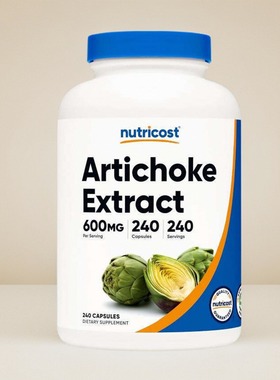 Nutricost Artichoke成人肝脏保健植物提取洋奶蓟240粒美国肝保护