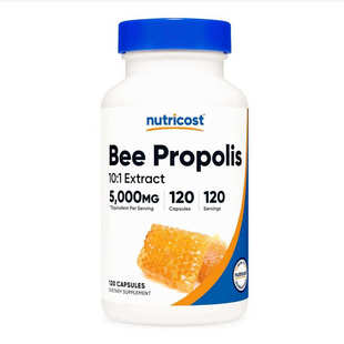 Nutricost Bee Propolis 10:1蜂王胶胶囊成人保健120粒免疫力保健