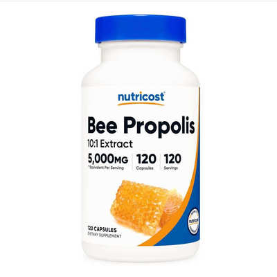 Nutricost Bee Propolis 10:1蜂王胶胶囊成人保健120粒免疫力保健