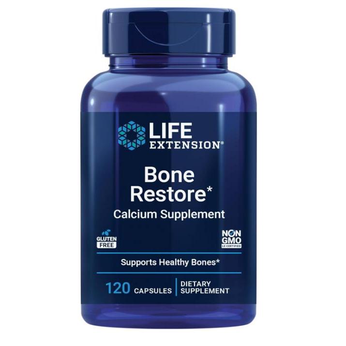 Life Extension Bone Restore 钙补充剂D3镁硼锌锰硅骨密度保健