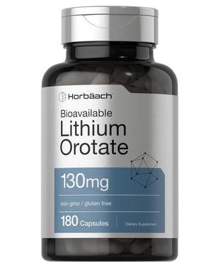 美国乳酸锂胶囊Lithium Orotate130毫克180粒情绪健康保健品高含