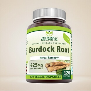 美国牛蒡根胶囊成人保健品Burdock Root 家人免疫力帮助120粒素食