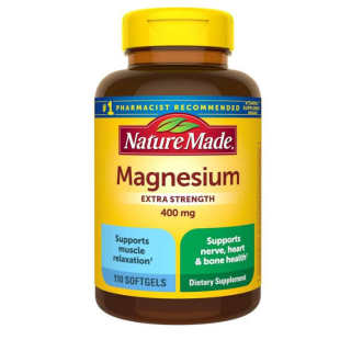 Nature Made Magnesium Oxide 氧化镁400毫克软胶囊骨骼心脏肌肉