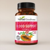 美国成人木瓜叶血液净化支持Papaya 60粒 Support Leaf Blood