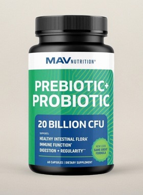 美国益生菌胶囊成人肠胃保健消化Probiotics Bloating Relief60粒
