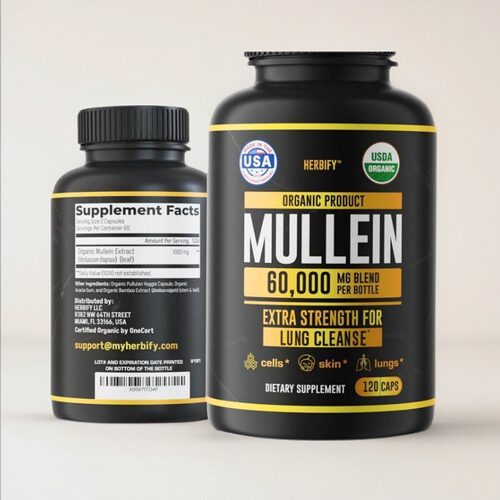 美国代购HERBIFY Mullein肺部清洁植物提取Lung Cleanse120粒戒烟