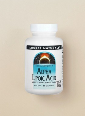 美国Source Naturals α-硫辛酸ALPHA LIPOIC ACID控糖600MG60粒