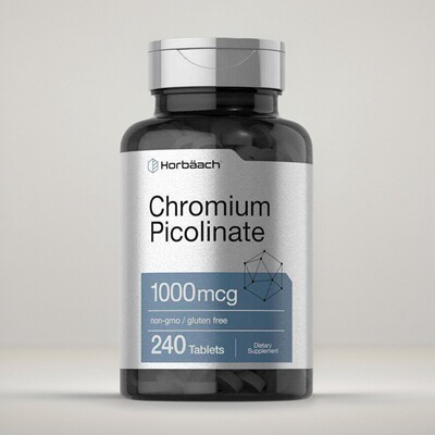 美国Horbaach Chromium Picolinate 成人吡啶甲酸铬血糖保健240粒