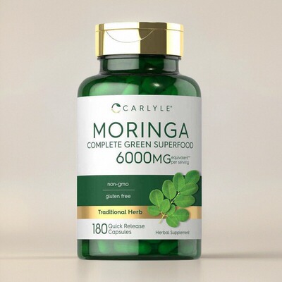 美国代购成人辣木籽胶囊Carlyle Moringa Oleifera免疫力保健180