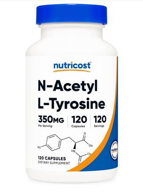 Nutricost N-Acetyl L-Tyrosine NALT 350mg成人N-乙酰左旋酪氨酸