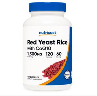 美国成人红曲米胶囊心脑健康保健品Nutricost Red Yeast Rice辅酶