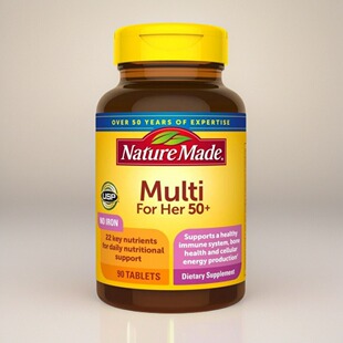 美国天维美女性多种复合维生素50+不含铁Multivitamin 每日营养90