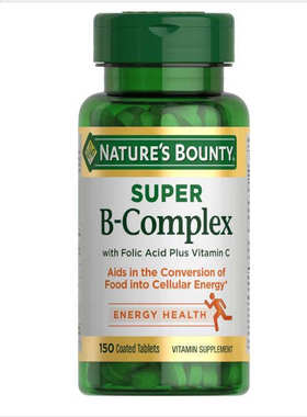 Nature's Bounty Super B Complex B族复合维生素维生素C和叶酸