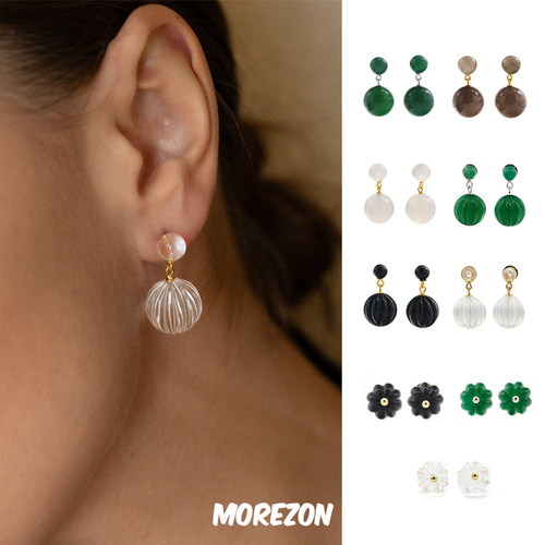 MOREZON【YUHU】设计师小众春夏潮人时尚简约百搭精致耳环耳饰女