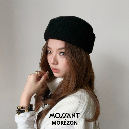 MOREZON【Mossant】26秋冬新款潮人百搭小众保暖羊毛针织药盒帽子