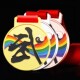 专业定制高端武术跆拳道浮雕烤漆大金属奖牌跳绳排球舞蹈游泳定做