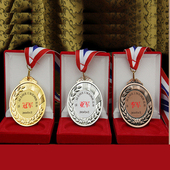 定制篮球足球一二三等奖金属挂绳牌马拉松运动会跑步比赛专业定做