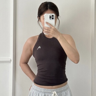 新款 显瘦印花T恤高弹透气 超轻薄柔软针织运动背心女瑜伽健身修身