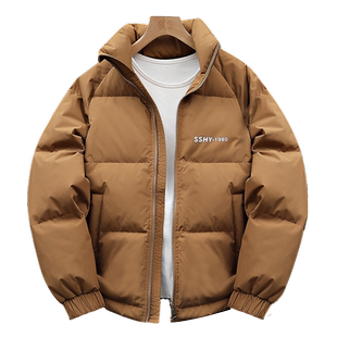 轻暖羽绒服男冬季潮牌立领冬装加厚白鸭绒外套石墨烯科技防寒服男